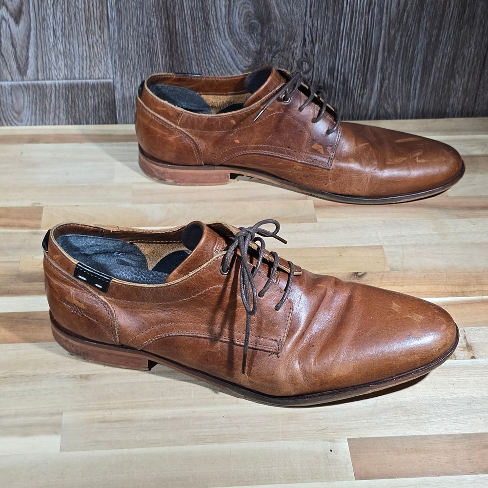Bullboxer‎ Symon Leather Derby Shoes 13 Brown Portugal Formal Contemporay Casual